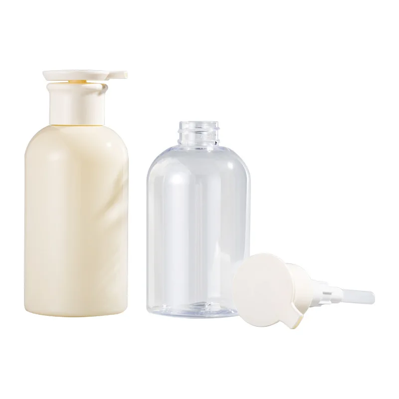 Wholesale lotion bottle 250/300/350/500ml PET plastic pump bottle liquid soap dispenser shampoo pump bottle