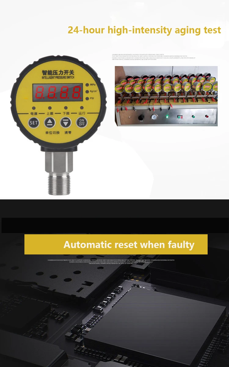 Lenc adjustable intelligent digital industrial differential air pressure switch for boiler control