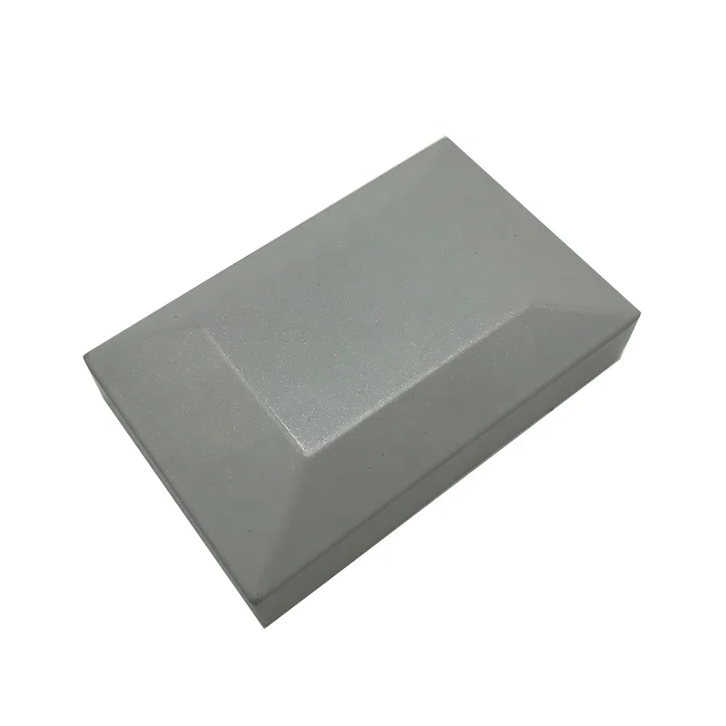 Celia light grey metal garden fence post top