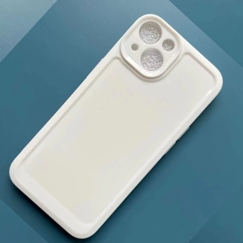 For iPhone 12 Pro Max Solid Solor Photo Design Silicone Phone Case Camera Protect Mobile Back Cover