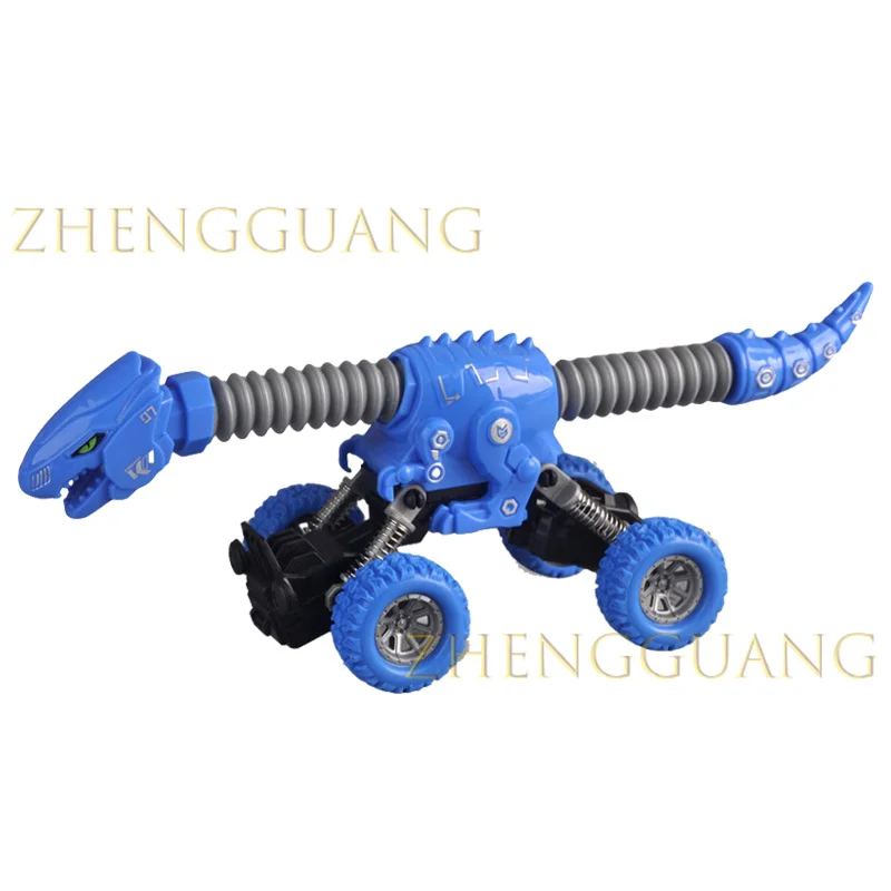 Zhengguang Toys 2024 New Product Friction Powered Car Retractable Inertial Dinosaur Car For Kids Vehicle Car Toy