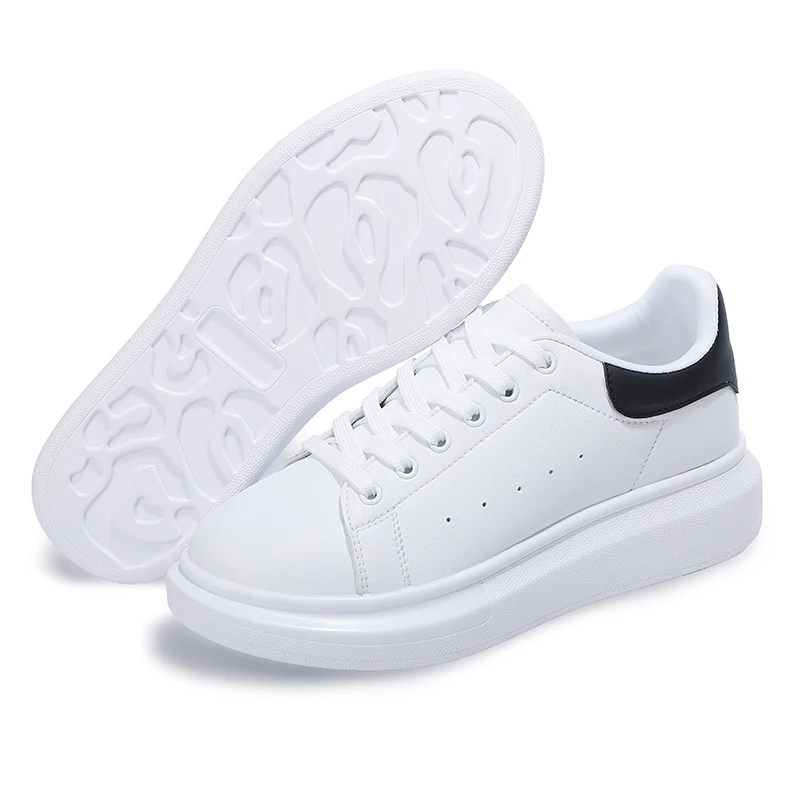Free Shipping Zapatillas Deportivas Women Microfiber Upper EVA Sole White Sneakers Women Ladies Sneakers Shoes Casual Woman Shoe