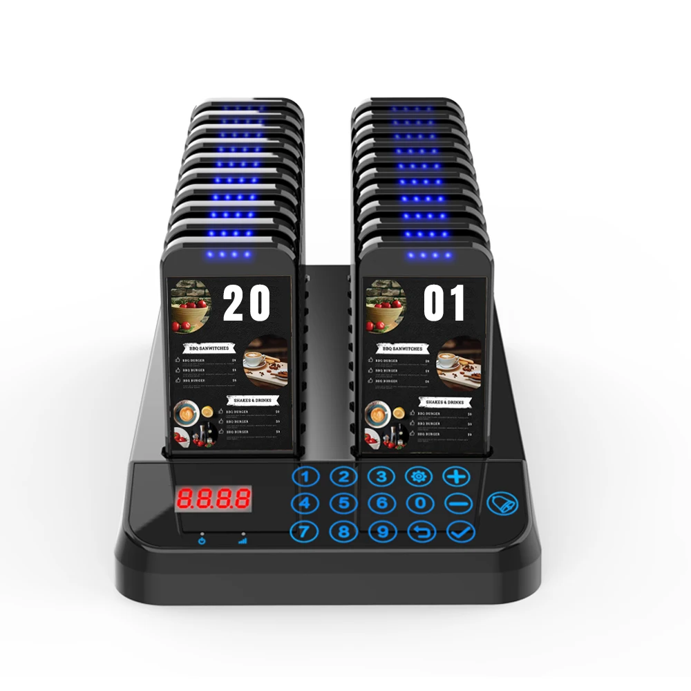 Wireless paging system for restaurant queue pager device cafe vibrator buzzer