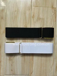 Wholesale custom belt buckle high quality fabric belts with metal buckle