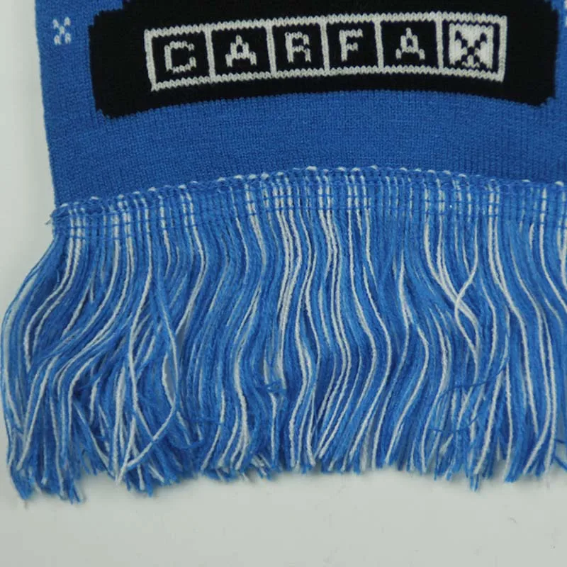 BSCI certificate factoryOEM winter cotton jacquard custom knit christmas scarf