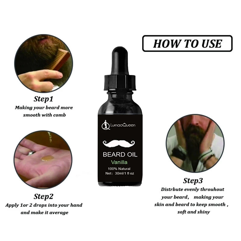 Beard Oil Jojoba 30ML Beard Oil 3 Litre Oil for Growing Beard Hair