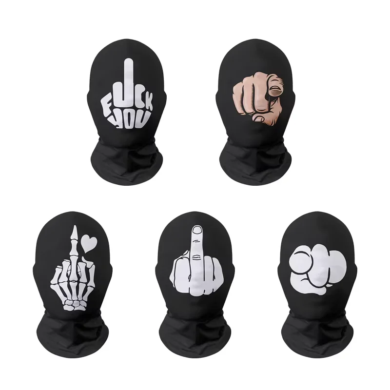 Wholesale Custom Designer Print Full Face Mask Funny 3D Unique Maskera Balaclava Style Hood Face Cover Mask