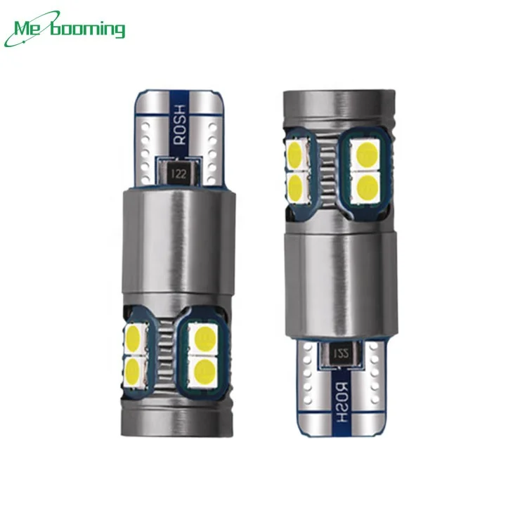  T10 W5W светодиодные лампы 194 168 3030 9SMD авто Интерьер Клин ширина парковки лампочки Автомобильный Стайлинг белого цвета-красный желтый алюминиевая крышка 10В-30 В постоянного
