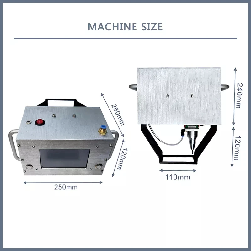 ZIXU Small Size High Light 8kg Hot Sale Car Vin Portable Marking Machine CNC Vin Marking Machine For Chassis