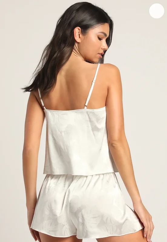 OEM ODM designer satin silk Solid Sleeveless lace Sexy lady short pants Nightgown Slip women pajamas Sleepwear sets