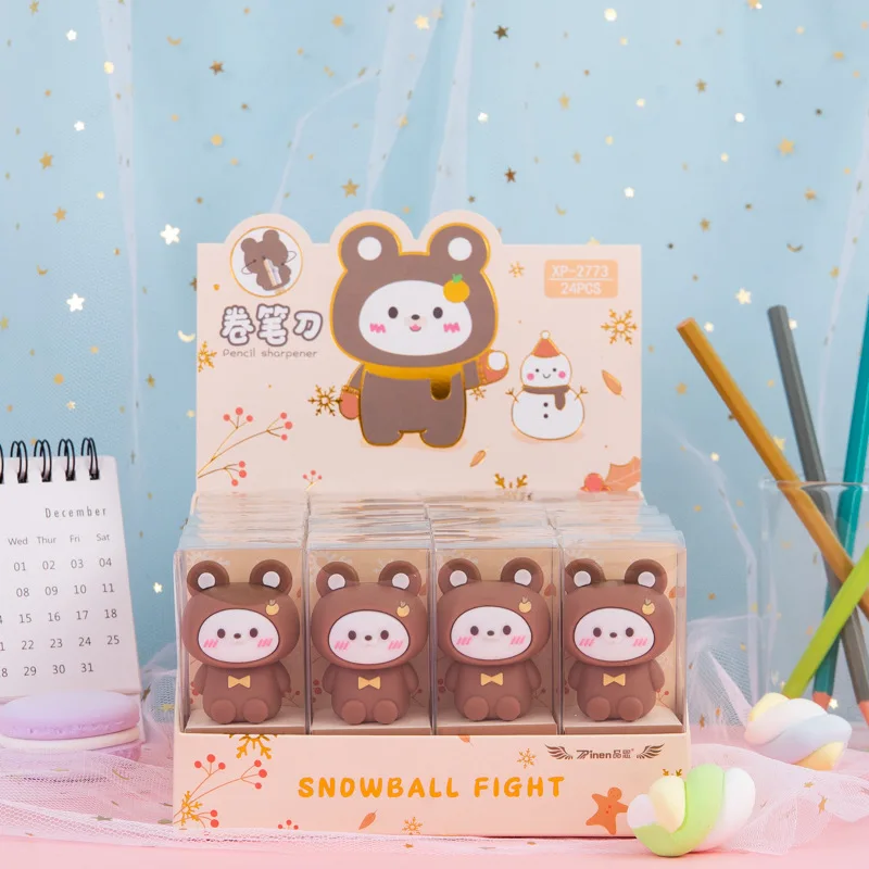 YIHENG animal fancy pencil sharpener stationeries for school supplies and students kids cartoon standard