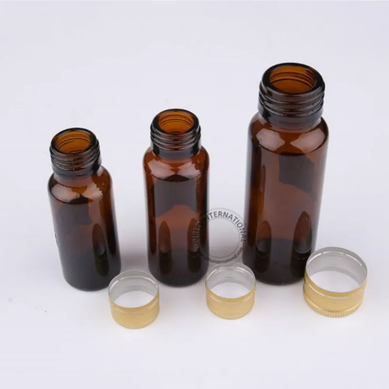 Wholesale 20ml 30ml 50m Empty Amber Fruit Enzyme Ferment 1oz Glass Bottle with Security Cap Customized  Logo