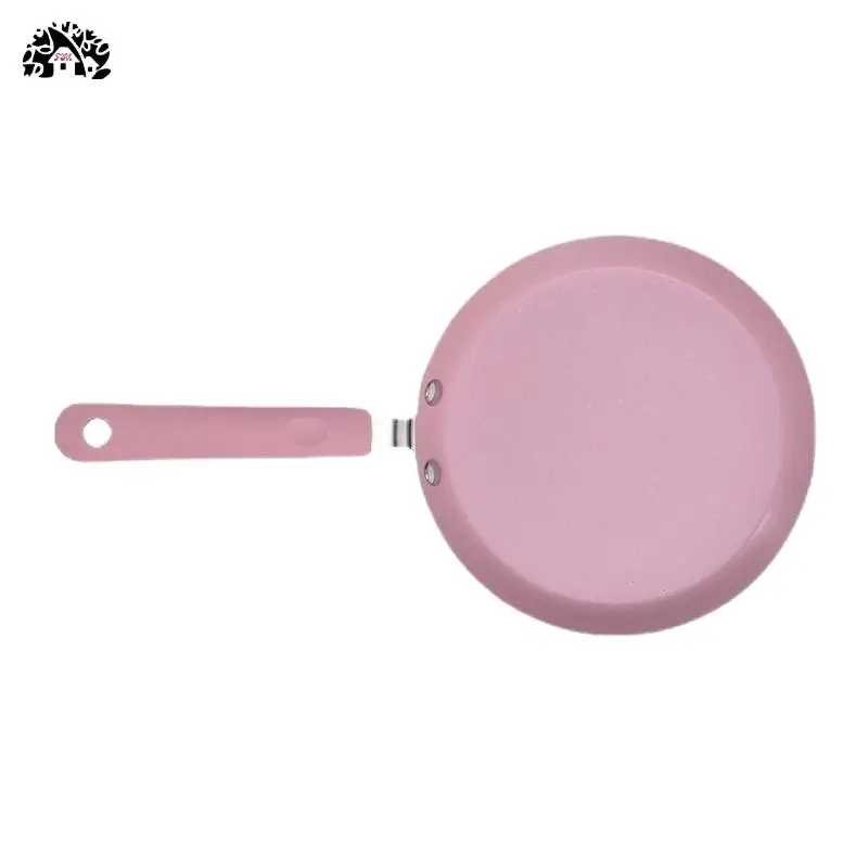 wholesale price 6 8 10 Inch Non-stick pink color pan Aluminium Shallow frying pan Kitchen utensils induction bottom crepe pan