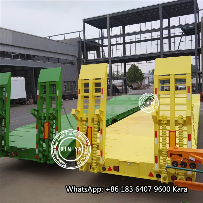 4 Axles Heavy Duty 90ton 110ton Low Loader Lowboy Detachable Gooseneck Removable Lowbed Trailer