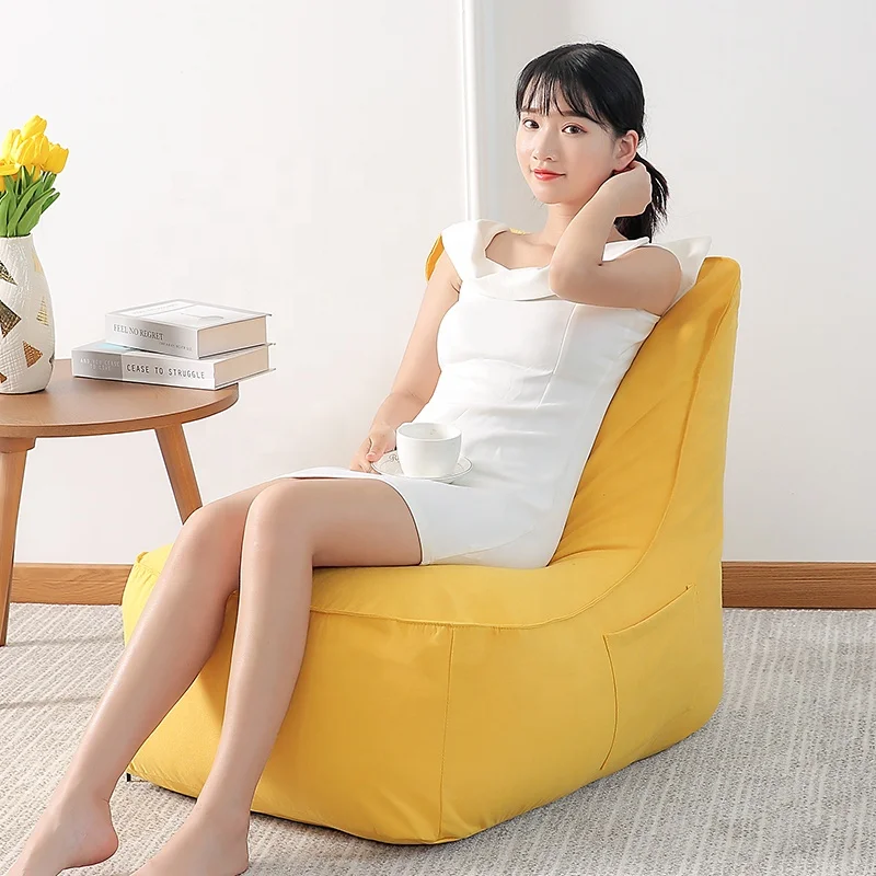 
2021 Modern Furniture Outdoor L Shape Coffee Lounge Bean Bag Sofa Chair 