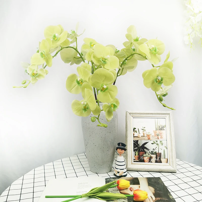 High Quality Artificial Flowers Home Decor Flowers Bouquet Hotel Lobby Decoration Silk Butterfly Orchid