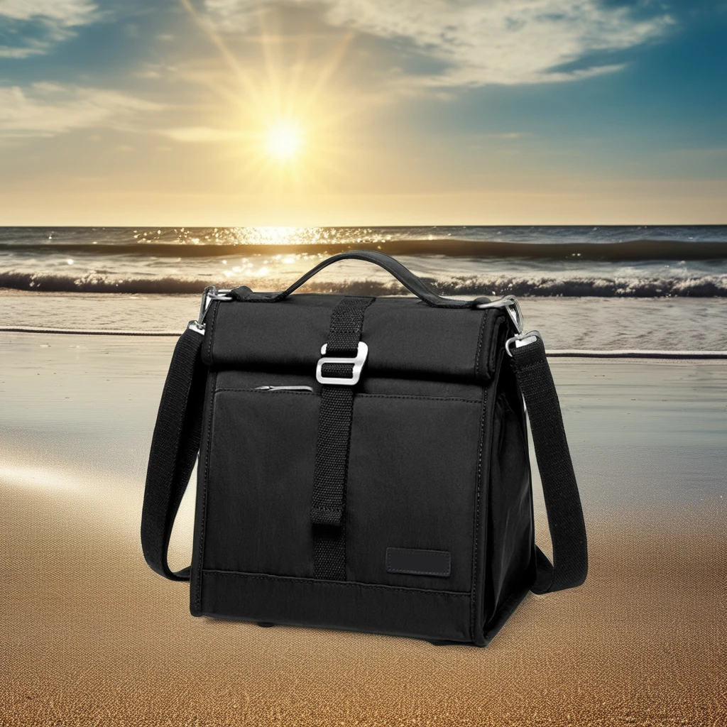 2024 Hot Sale Japanese style Custom Simple Character Letter  Portable Canvas Lunch Bag With Lunch Bento Bag Cooler Bag