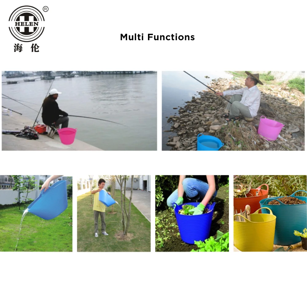 Multi Purpose Heavy Duty Flex Tub Plastic Storage Bucket Water Bucket 16L