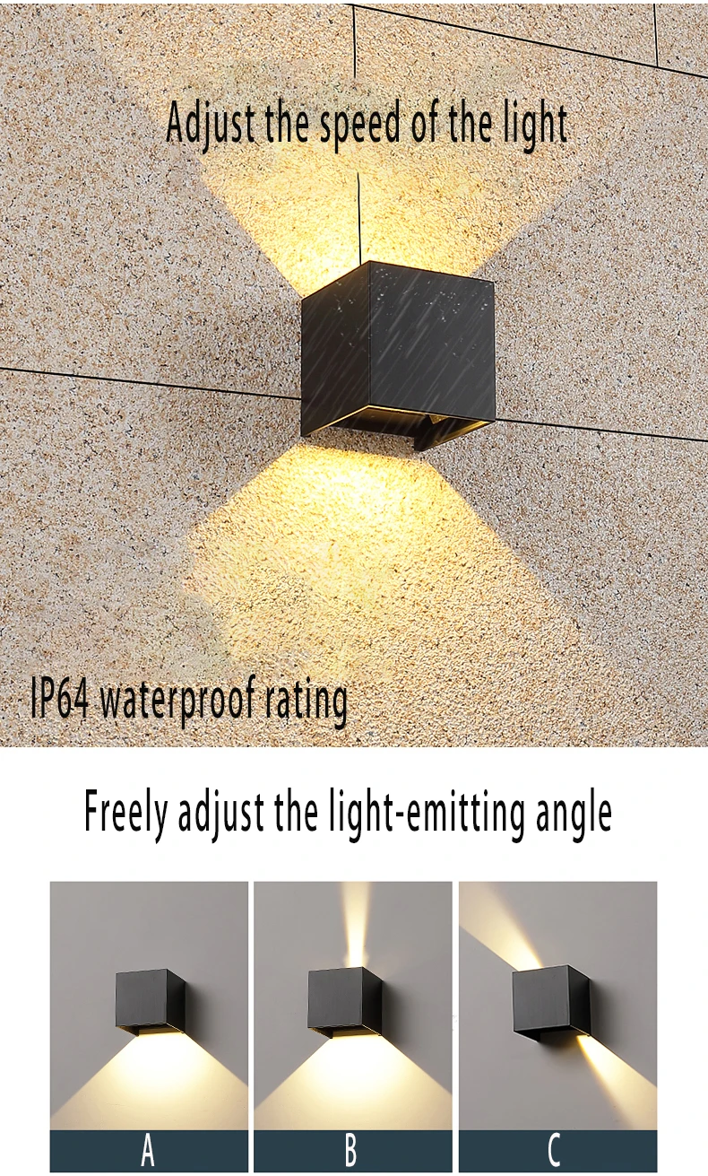 Modern Porch Wall Light Indoor Aluminum Sconce Interior Lighting Up and Down wall lights Outdoor Waterproof Garden led wall Lamp