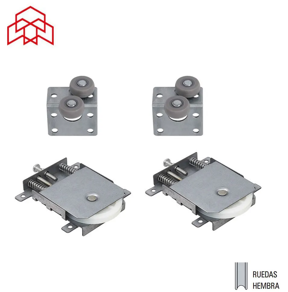 Heavy Duty Sliding Roller for Wardrobe Sliding Door with Mechanism and Ball Bearing Upper Wheels