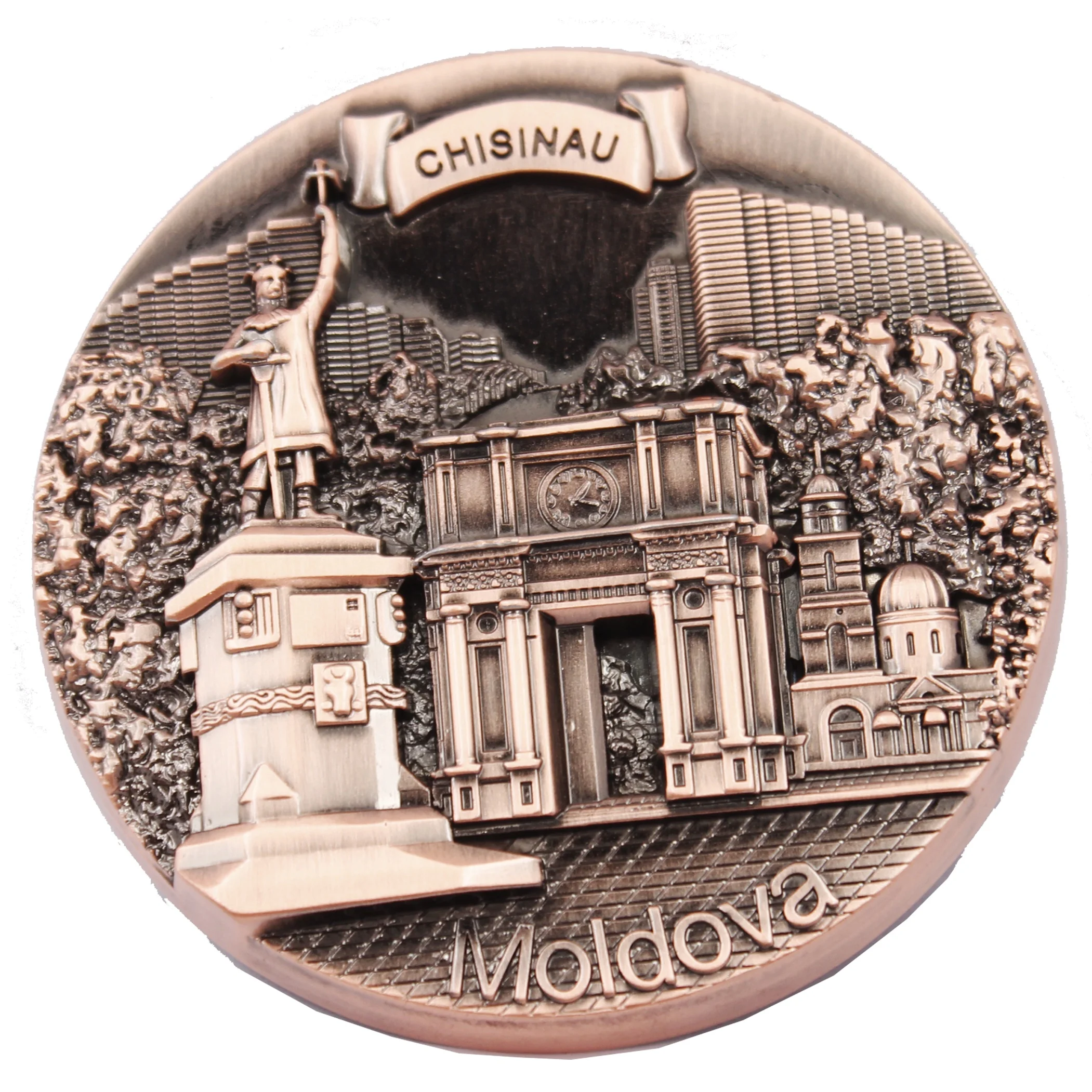 Custom Moldova metal Fridge Magnet tourism Souvenir gift