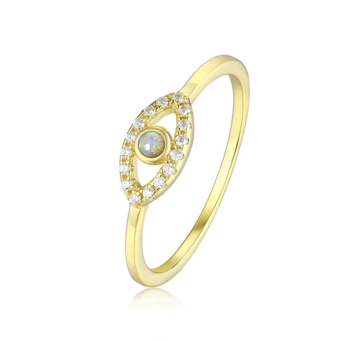 Opal Gem Ladies Topaz Ring 925 Sterling Silver rings jewelry women