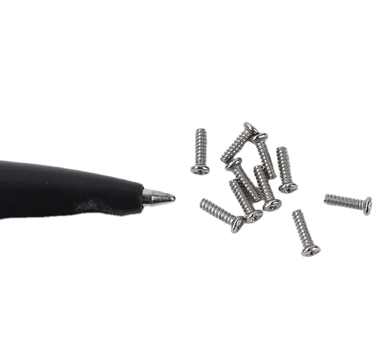 Phillips Pan head Stainless steel Screw M1M2 Zinc black Plain Nickel self tapping for 1mm small eyeglasses screws