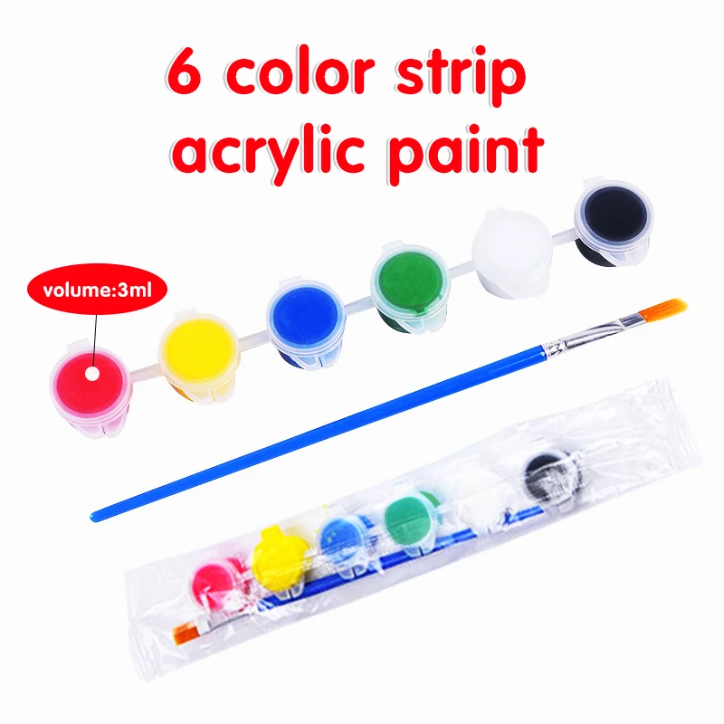 
Wholesales mini pot 3ml acrylic art paint 