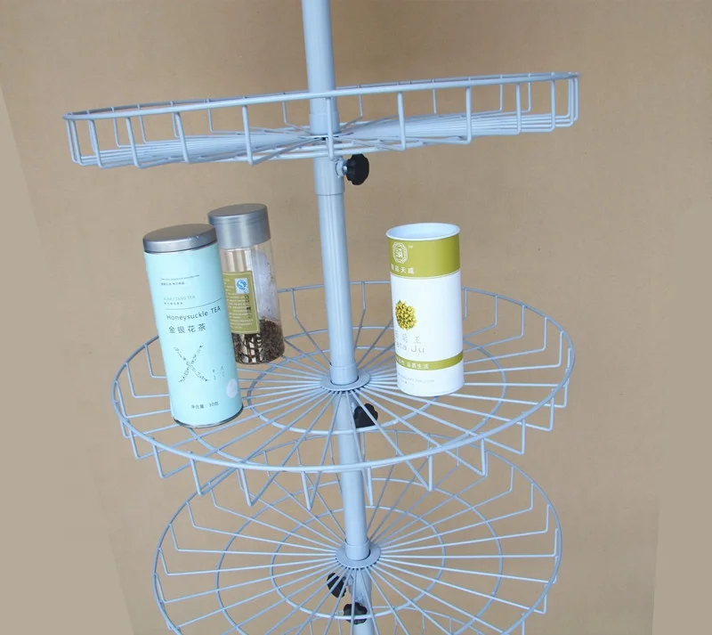 Custom Store Plush Dolls Toys Key Chain Jewelry Stationery Tool Accessories Circular Tray Rotating Display Stand Rack