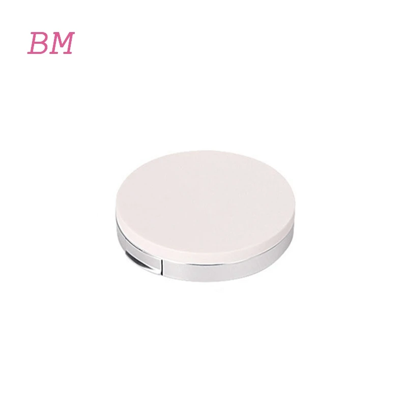 Low MOQ 59mm OEM blusher silver color container compact powder case