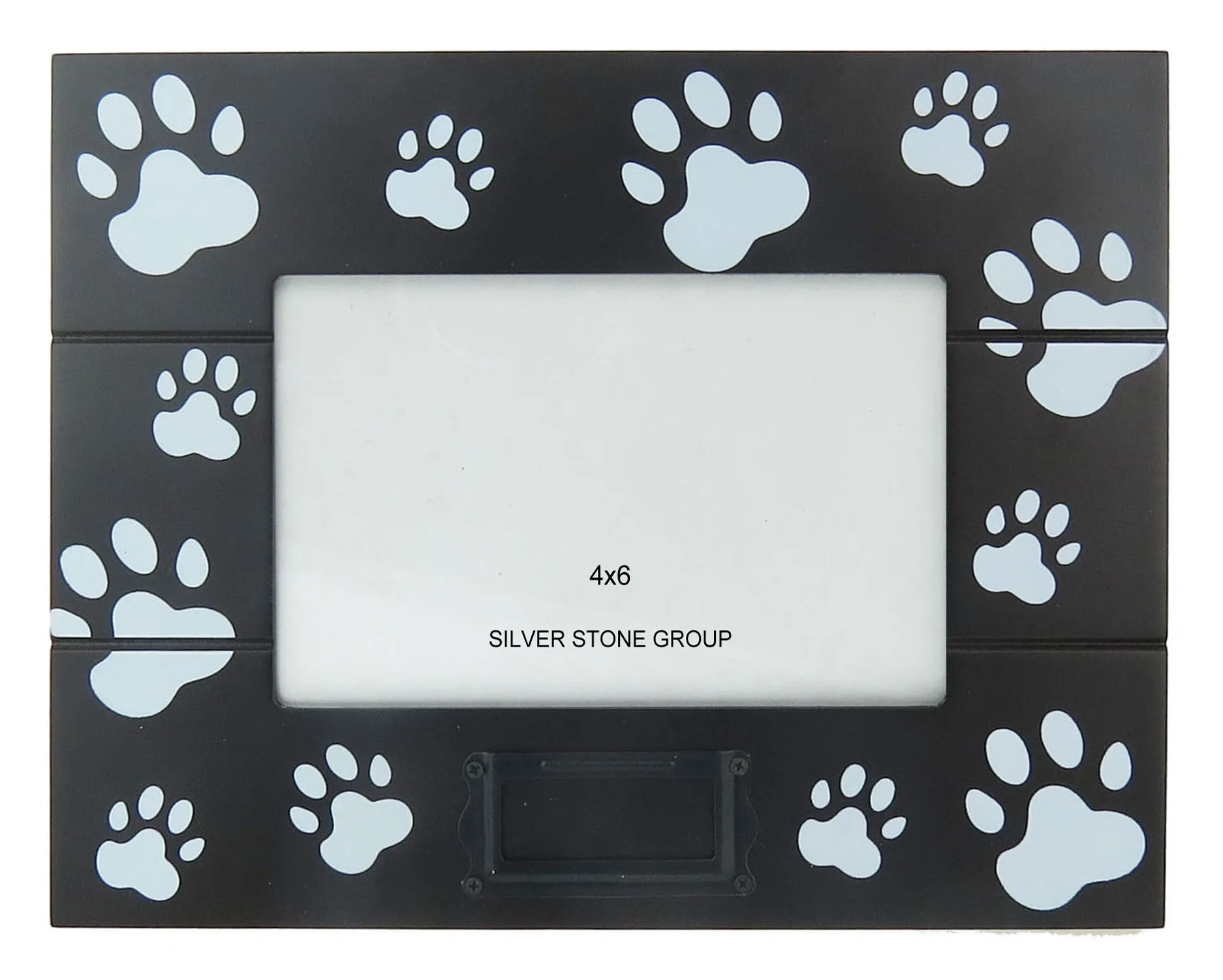 wholesale magnetic Pet memorial frame keepsake Paw Print dog wooden animal Photo Frames  with Imprint Kit