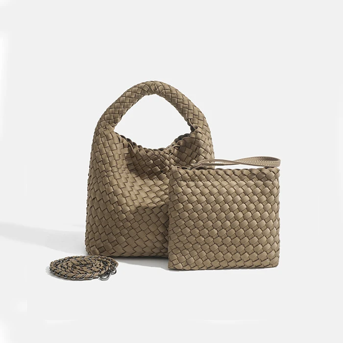 2024 Custom Handmade Woven Neoprene Tote Bag For Women Luxury Handbag Purse