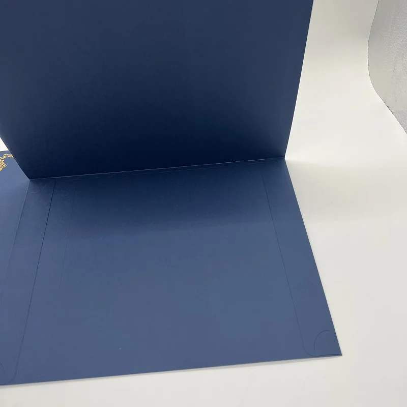 Diploma Cover Diploma Holder Graduation Certificate Cover Smooth A4 Satin Corners Blue