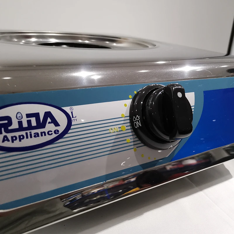 
New model automatic ignition stainless steel panel single cylinder big burner gas stove 