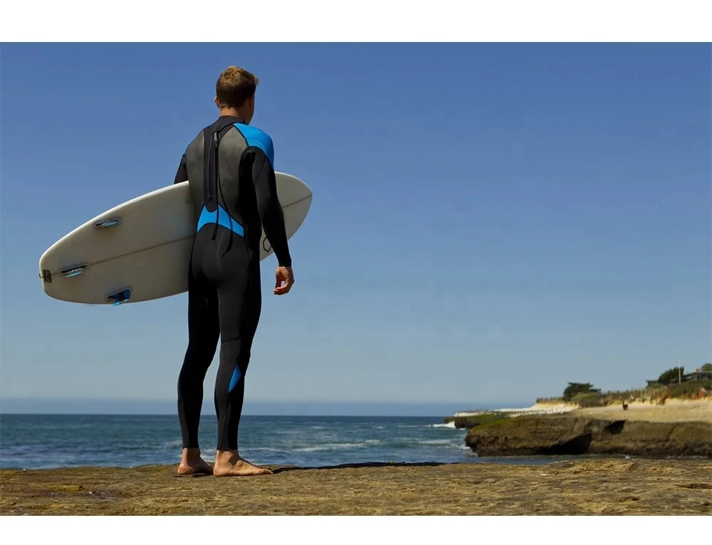 2022 New Neoprene Surfing Wet Suits One Piece Long Sleeve Back Zipper Swimming Suit 3mm Sharkskin Diving Wetsuit