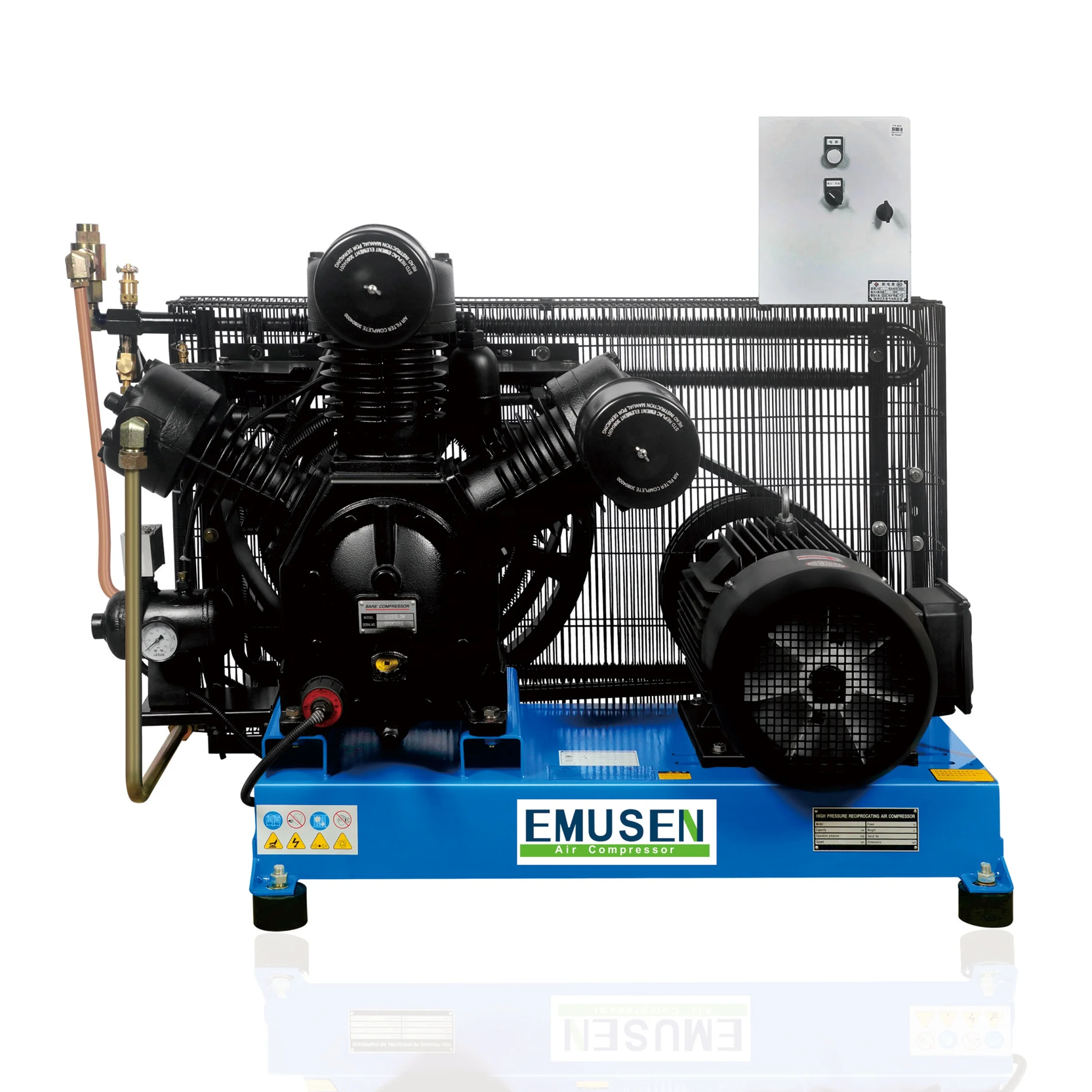  Emusen stationary laser cutting machine use high Pressure reciprocating industrial Air Compressor 1.5 M^3/min 3.0 Mpa 18.5