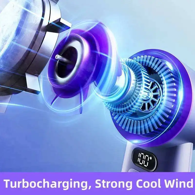 100 Gear Stepless Refrigeration Ice Cold Compress High Speed Turbine Mini Handheld Fan Semiconductor Cooling Air Cooler Fan