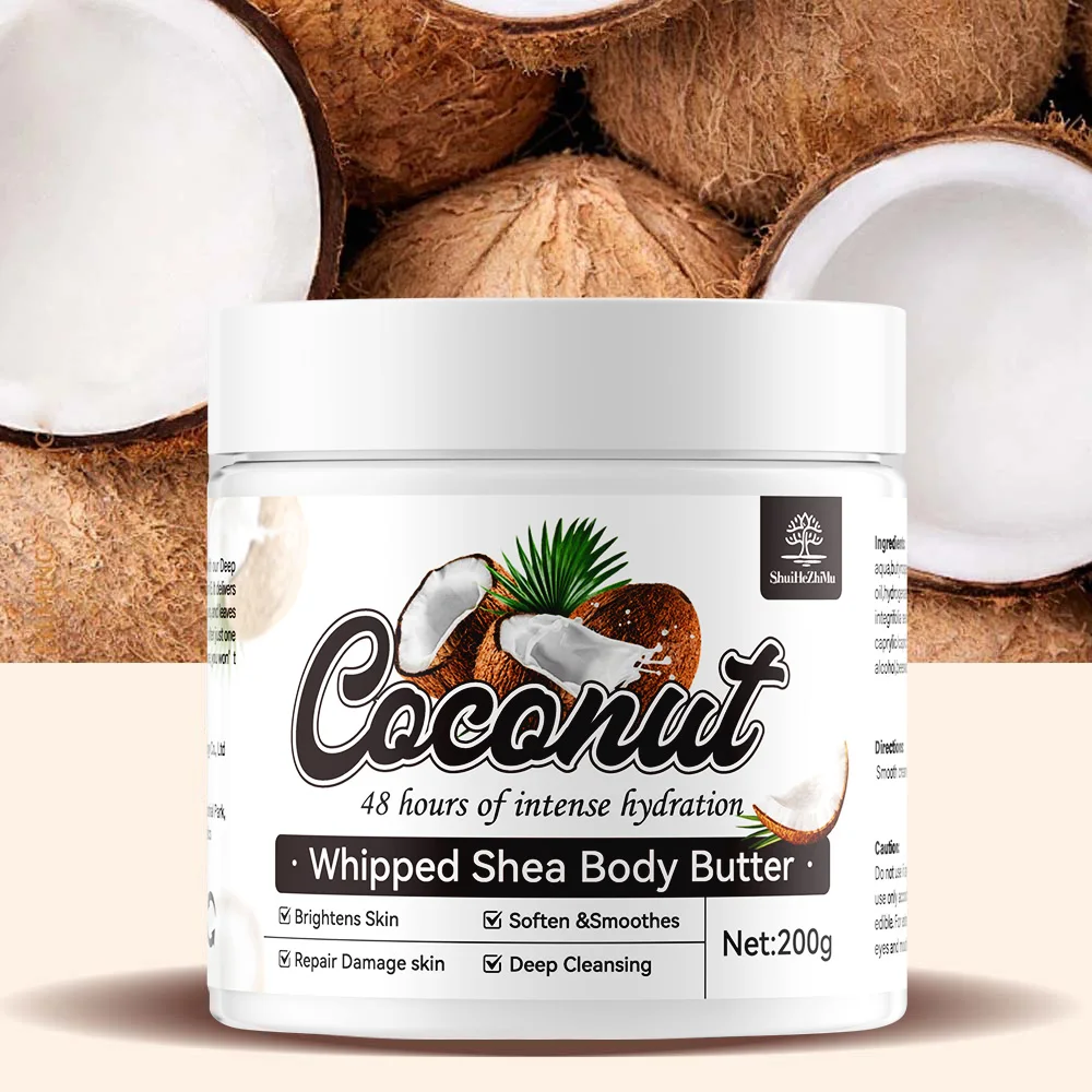 Custom Natural Organic Whipped Body Butter Private Label Gel Coco Butter Body Oil Body Lotion Butter Cream