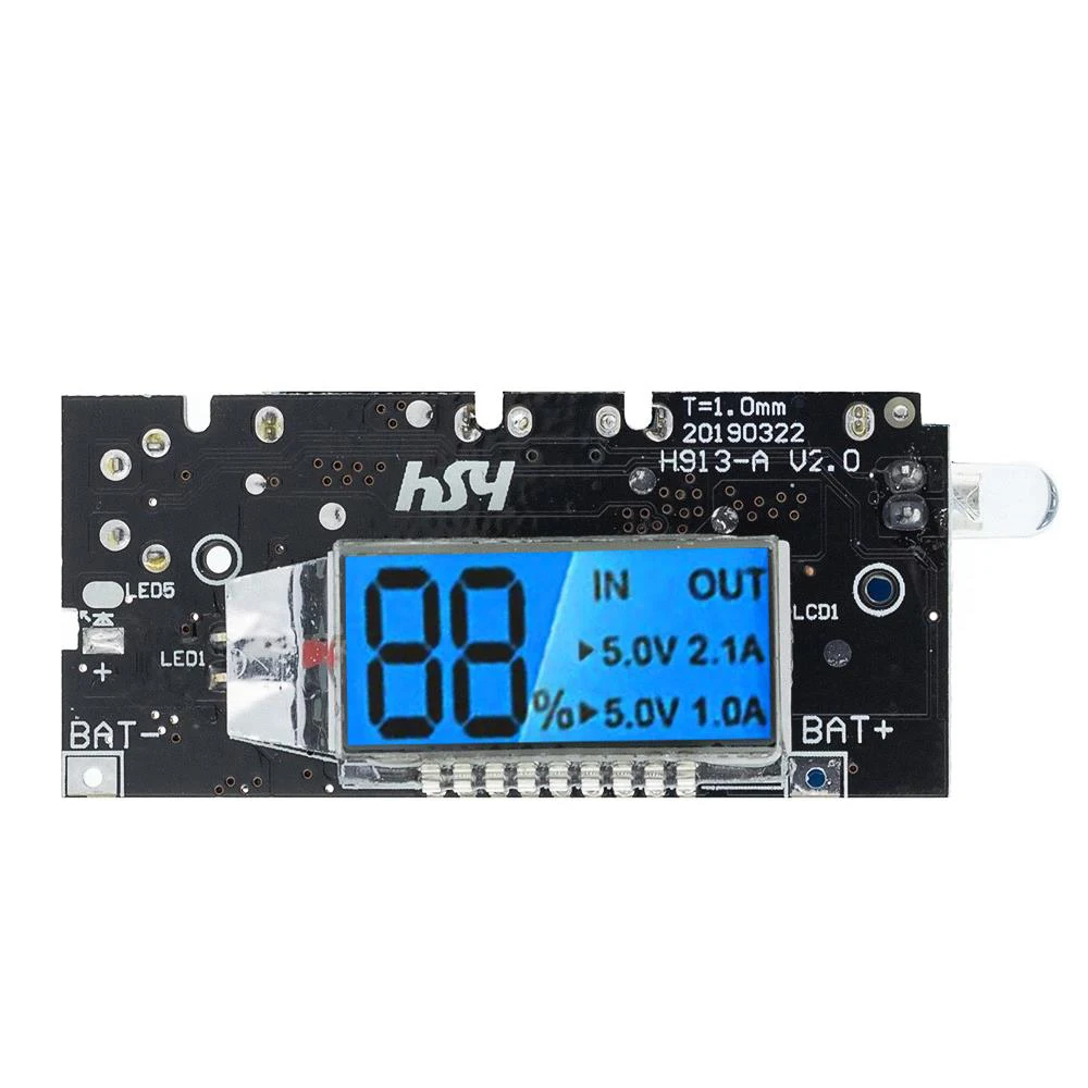 Dual USB 18650 Battery Charger PCB Power Module 5V 1A 2.1A Mobile Power Bank Accessories for Phone