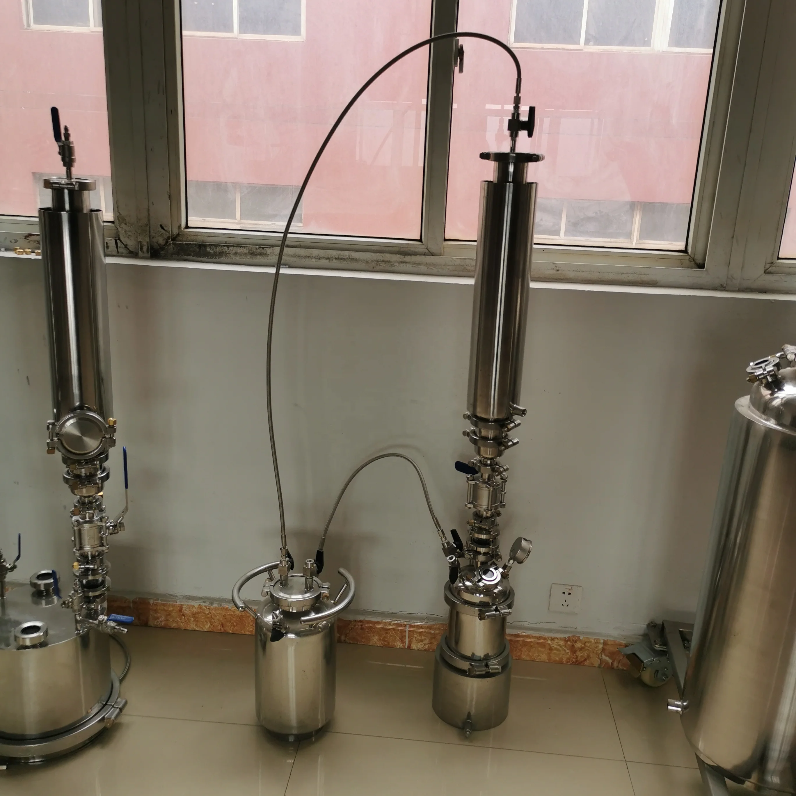 4lbs Double Dewax Columns BHO Closed Loop Extractor Machine