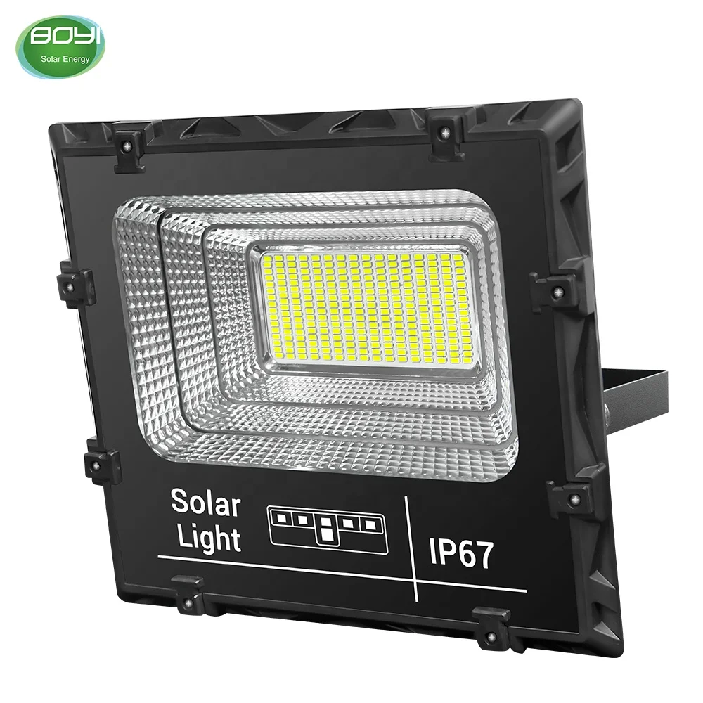 BOYI waterproof abs led solar flood light 500w outdoor with motion sensor