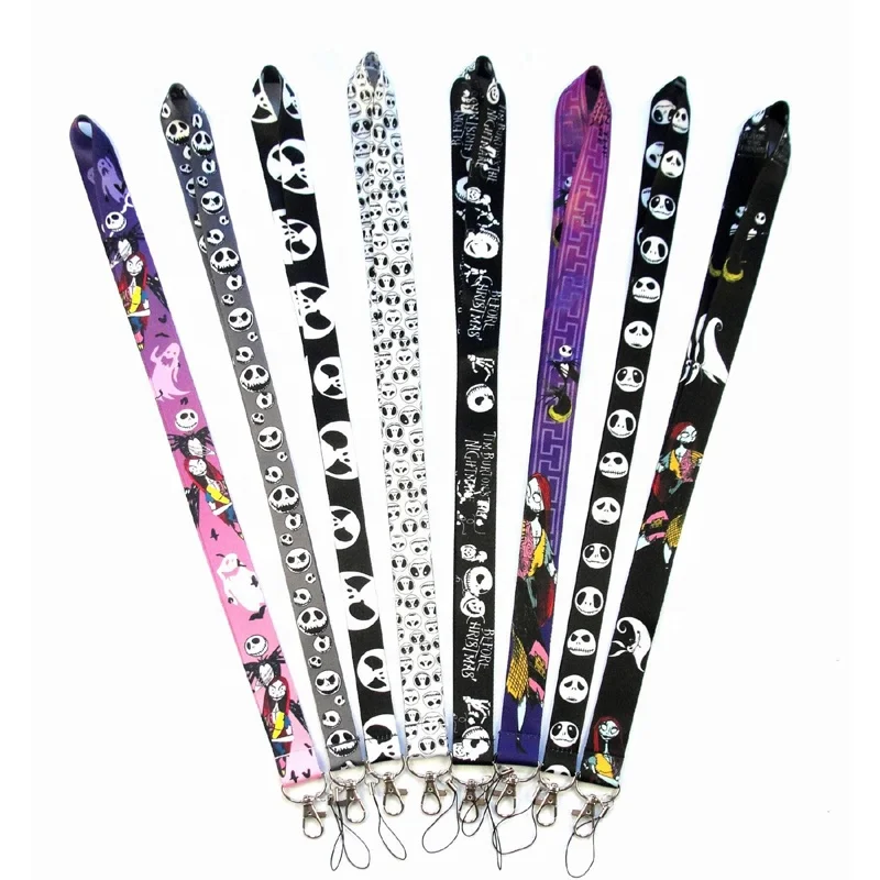 Classic Cartoons The Nightmare Before Christmas Mobile Phone Neck Strap Animation Figures Jack Skellington Cellphone Lanyards