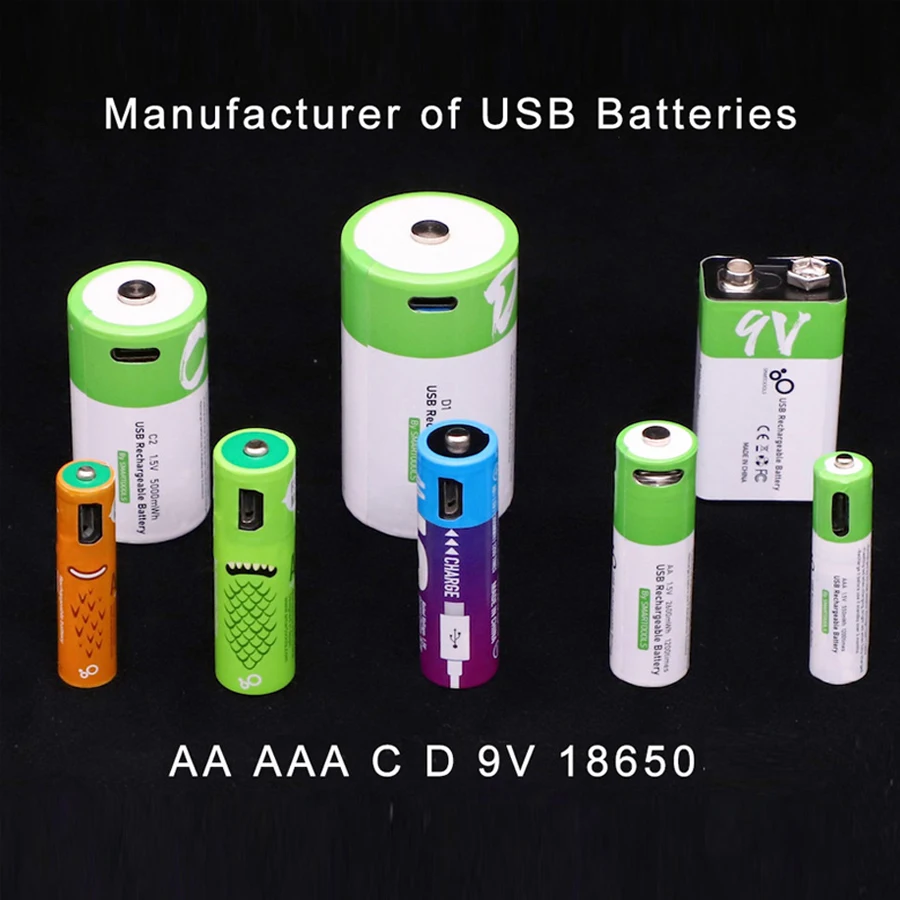 Новые продукты миниатюрный Перезаряжаемый USB аккумулятор 450 мАч 1 5 в батарейки AAA литий-ионные