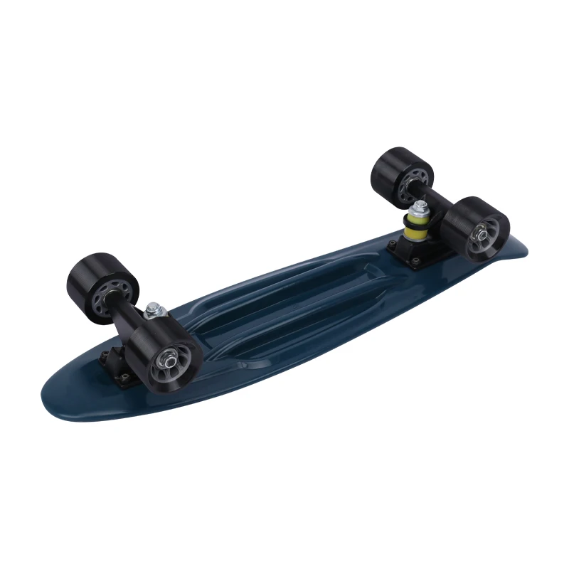 Cruiser Skateboard Plastic Skate Board Retro Graphic Plastic Skating Board 4 PU Wheels With Lights