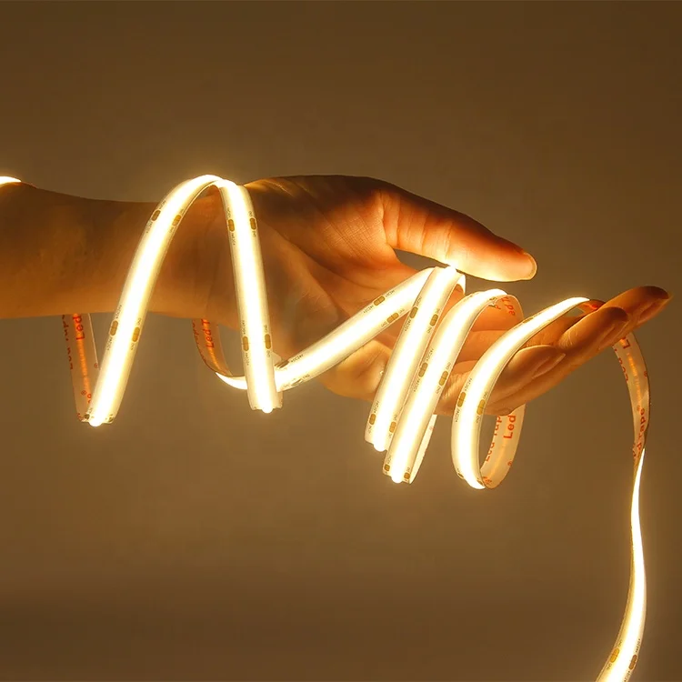 Factory Wholesale Price Flexible COB LED Strip Lights DC12V 16.4ft/5M 320leds/M CRI90 Flexible LED Tape Light