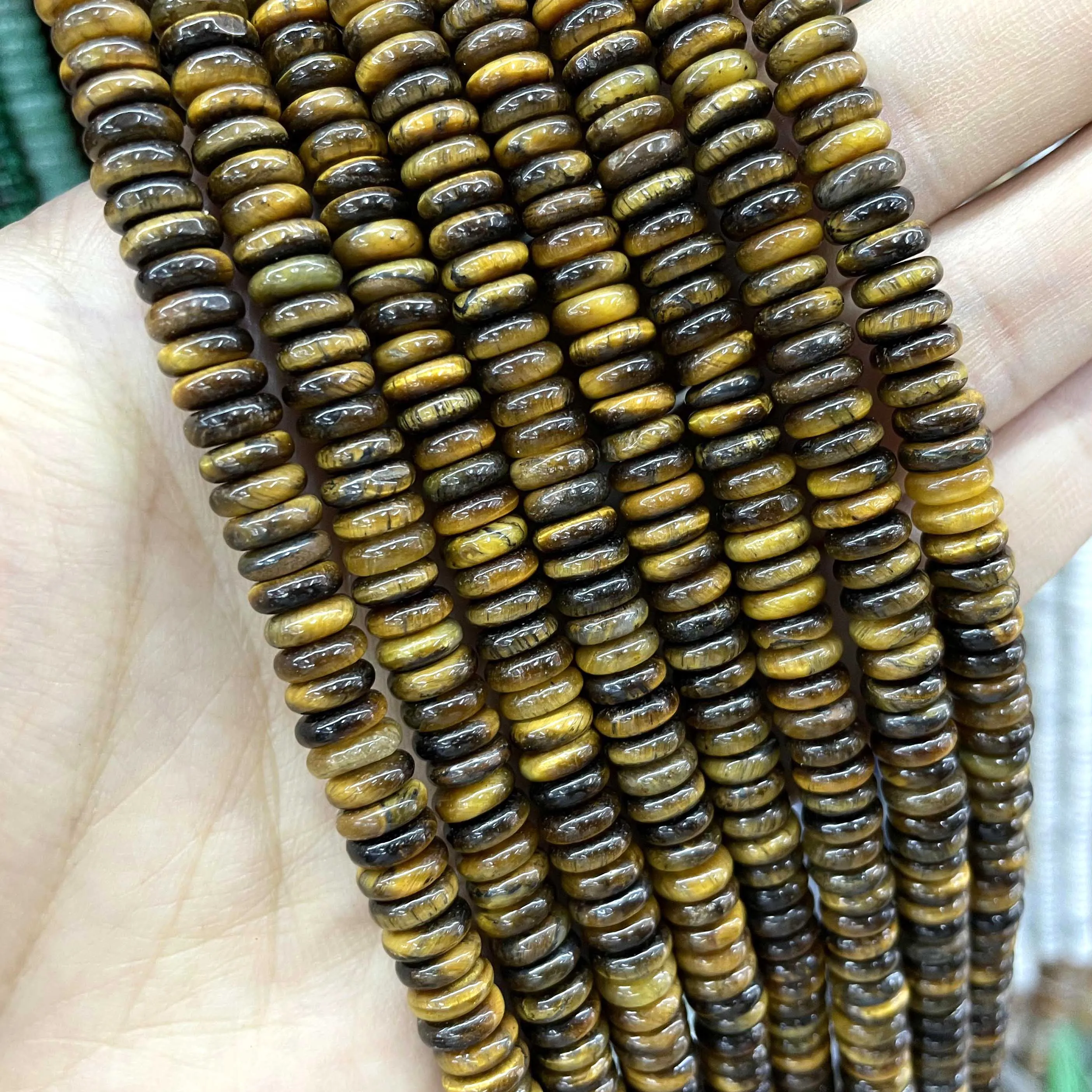Zhe Ying 2*6mm natural stone heishi beads 6mm DIY Spacer rainbow flat disc bead spacers rondelle spacer beads for jewelry making