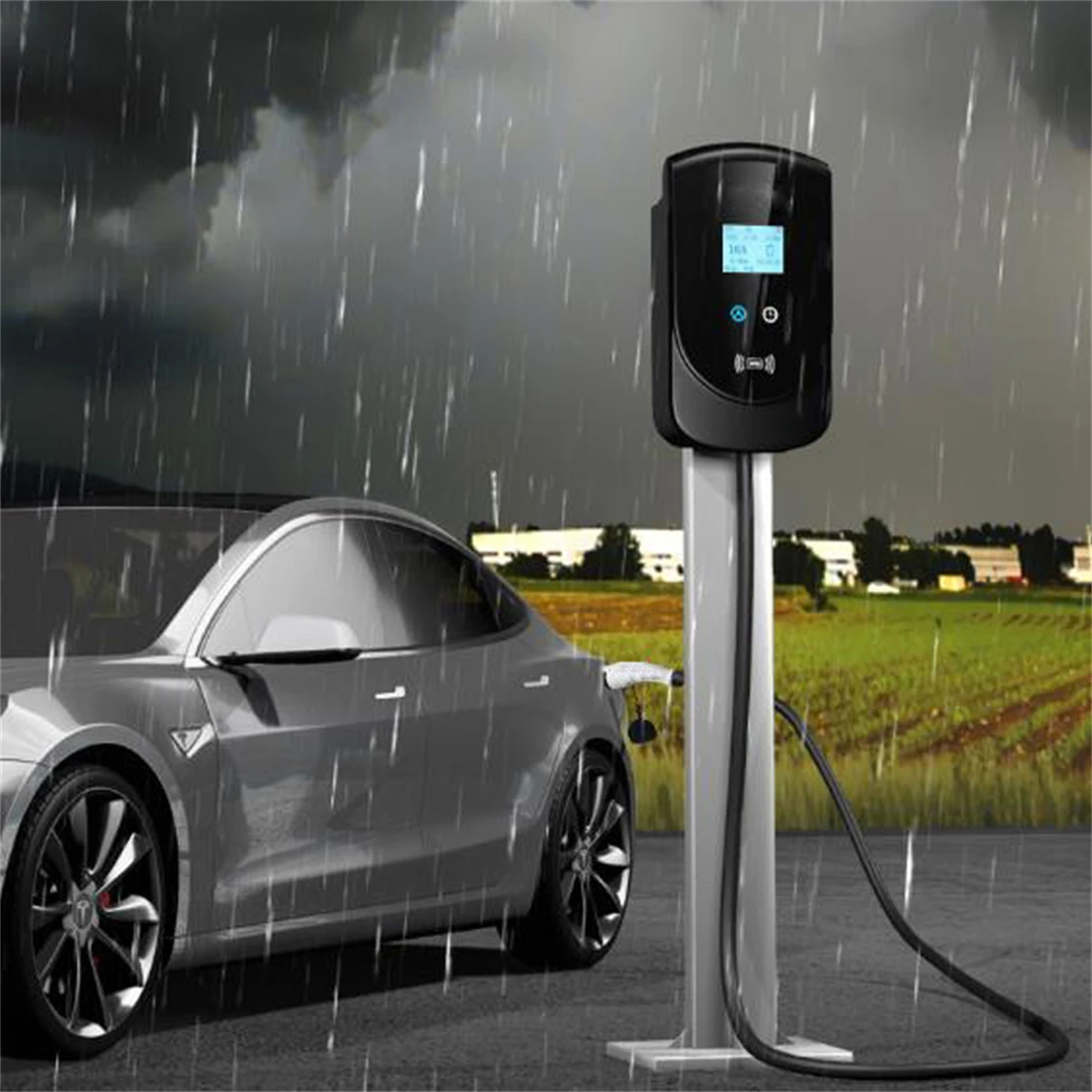 Fisher 32A Single Phase Electric Car Charging Stations Ev Charging Pile EV Wallbox