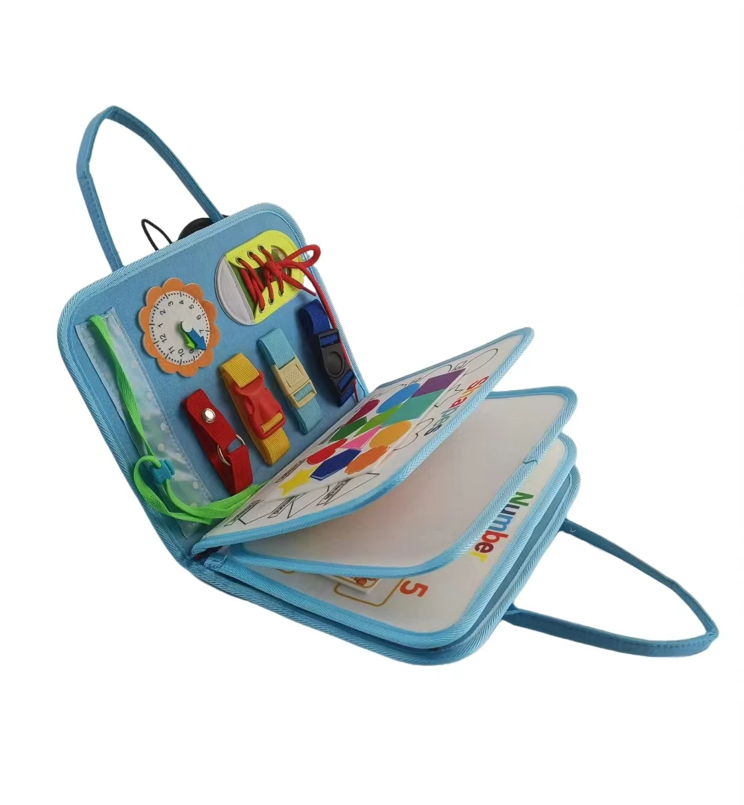 Felt Customization Basic Skill Busy Board Montessori Toy with Educational Learning Activities Baby Sensory Toys for Toddlers