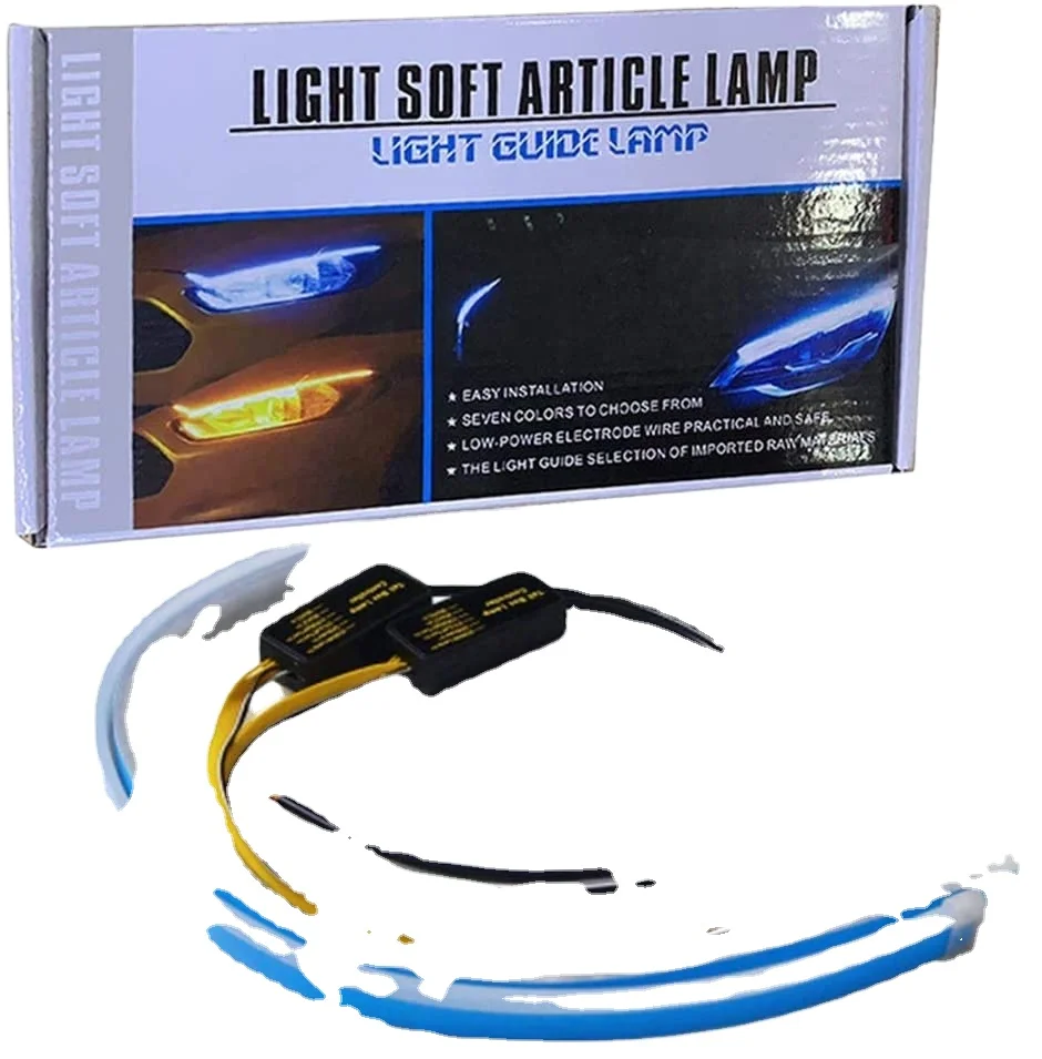 Universal 30cm 45cm 60cm DRL light soft article lamp flowing flexible LED strip LED daytime running light flexible led strip