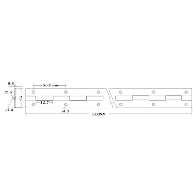 100PCS  Wholesale Price 1800mm Multiple specifications Piano Hinges 201# Heavy Duty Continuous Hinge